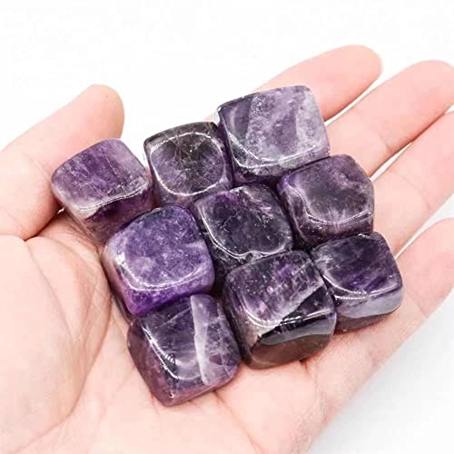 9 Stück 15 mm-20 mm natürliche Traum-Amethyst-Würfel, Geschenk zur Dekoration Haus Dekoration von AUOQKQUT