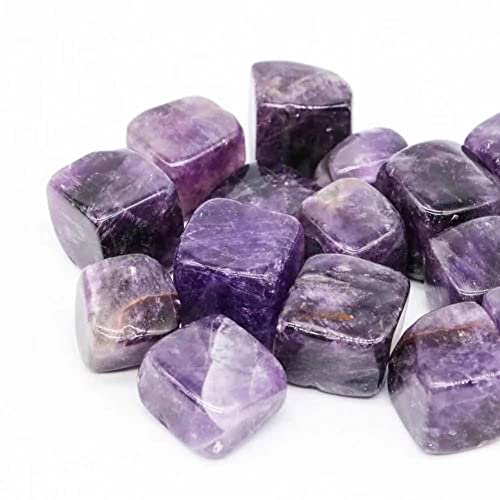 Kristall 9pc 15mm-20mm natürliche Traum Amethyst Würfel Trommeln Geschenk for Dekoration Haus Dekoration von AUOQKQUT