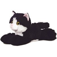 AURORA 12743 Mini Flopsies - Maynard Schwarz & Weiß Katze 20 cm von AURORA PLÜSCH