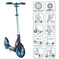 AUTHENTIC SPORTS & TOYS 514 SIX DEGREES Aluminium Scooter, türkis von AUTHENTIC