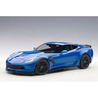 AUTOART 71265 1:18 Chevrolet Corvette C7 Z06 (laguna blue tintcoat/ black rims) 2014 (composite model/full openings) von AUTOART