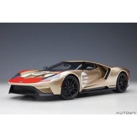 AUTOART 72928 1:18 Ford GT 2022 64 Heritage Edition HOLMAN MOODY (gold w / red & white) von AUTOART