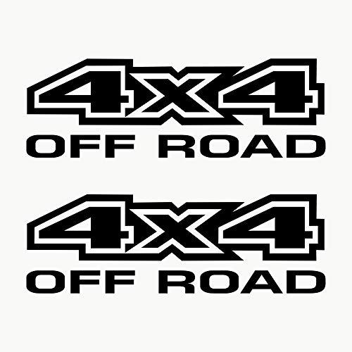 Autodomy 4x4 Off Road Allrad Aufkleber Paket 2 Stück für Auto | Autoaufkleber Offroad Resistent gegen Wasser und Sonnenstrahlen (Schwarz) von AUTODOMY