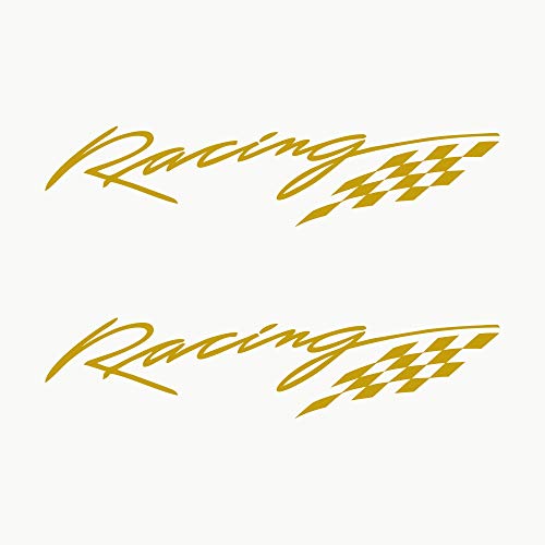 Autodomy Sport Tuning JDM OEM Rally Aufkleber Auto 2 Stück | Racing Sticker Motorrad Widerstandsfähig gegen Regen und Sonne | Racing Aufkleber (Gold) von AUTODOMY