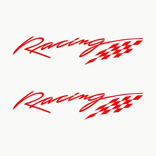 Autodomy Sport Tuning JDM OEM Rally Aufkleber Auto 2 Stück | Racing Sticker Motorrad Widerstandsfähig gegen Regen und Sonne | Racing Aufkleber (Rot) von AUTODOMY