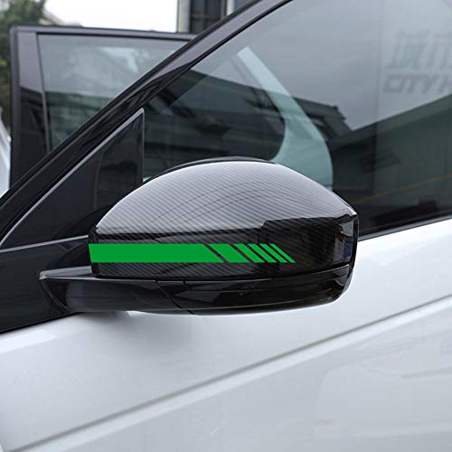 Autodomy Rückspiegel Aufkleber Auto mit Streifen Design Stripes Packet mit 6 Einheiten mit unterschiedlichen Breiten für das Auto (Grün) von AUTODOMY