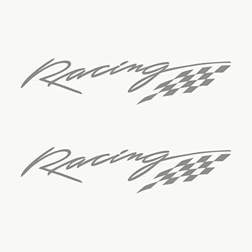 Autodomy Sport Tuning JDM OEM Rally Aufkleber Auto 2 Stück | Racing Sticker Motorrad Widerstandsfähig gegen Regen und Sonne | Racing Aufkleber (Silber) von AUTODOMY