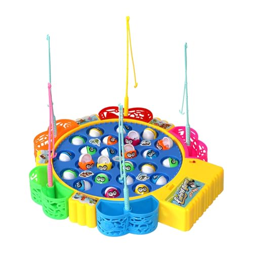 AUTOECHO Angelspielspielzeug, elektrisches Angelspielset | Familie Kinder Hinterhof Bunte Spielzeugspiele | Rotierende Brettspiele, musikalisches Spaß-Angelspielzeug für Geburtstage, Feiertage von AUTOECHO