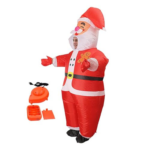 AUTOECHO Aufblasbares Weihnachtsmann-Kostüm für Weihnachten, aufblasbare Weihnachtsmann-Kostüme | Erwachsenenkostüm Weihnachtsmann aufblasbares Weihnachtskostüm | Cosplay-Weihnachtsoutfit, lustige von AUTOECHO