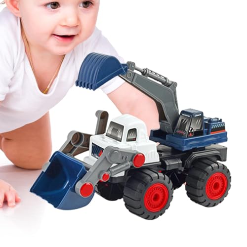 AUTOECHO Baggerspielzeugmodell, Bagger -Bauspielzeug,Bulldozer -Modell für - Push and Go Indoor Outdoor -Spielfigur zum Geburtstag zum Spielplatz, Wohnzimmer von AUTOECHO