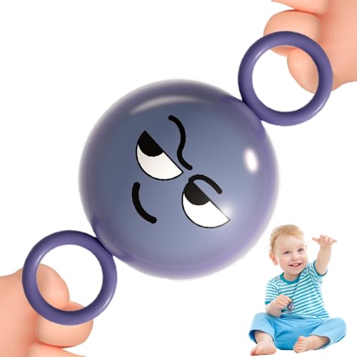 AUTOECHO Ball an einer Schnur für Kinder,Handgelenkbälle an einer Schnur, Handübungsbälle für Kinder, Schwungrad-Spin-Fidget-Spielzeug, flexibler blinkender Gyro-Ball, lustiger Seil-Schwungrad-Spinner von AUTOECHO