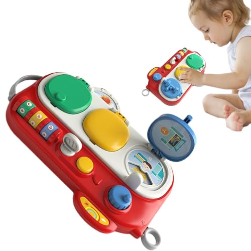 AUTOECHO Busy Toy Board, Busy Sensory Toys | Sensorisches Spielspielzeug | Hand-Auge-Koordinations-Aktivitätswürfel für das Erlernen von Lebenskompetenzen und Feinmotorik für Kinder von AUTOECHO