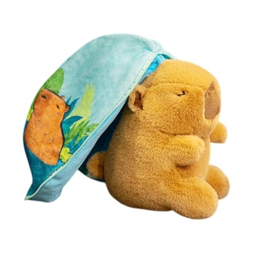 AUTOECHO Capybara Stuffed Animal, Capybara Toy - Verwandeln Sie Sich in Eierform Plüschpuppe - Weichsofa -Kissen, 18 cm/7,09 Zoll kreative Tiersammlerfigur für die Dekoration zu Hause von AUTOECHO