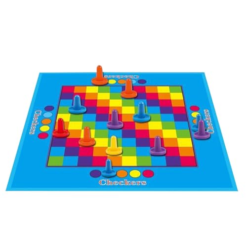 AUTOECHO Dame-Brettspielzeug,Reise-Dame-Brettspiel,Schachbrettspiel für drinnen | Outdoor-Indoor-Spielspielzeug, Traditions-Brettspiele für Familien, Erwachsene, Freunde, Kinder von AUTOECHO