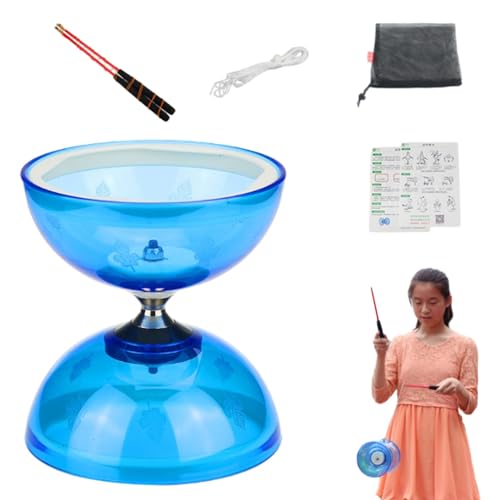 AUTOECHO Diabolo-Spielzeug, chinesisches Yoyo für Kinder, Pro Triple Bearing Diabolo Chinesisches Yoyo-Set, Chinesisches Yoyo-Diabolo-Lager-Diabolo für Fitness-Spaß für Anfänger von AUTOECHO