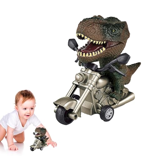 AUTOECHO Dinosaurier-Motorrad für Kinder | Spielzeugautos für Kinder - Reibungsbetriebenes Motorradspiel, Dinosaurier-Autospielzeug, Dinasour für Für Kleinkinder sind Keine Batterien erforderlich von AUTOECHO