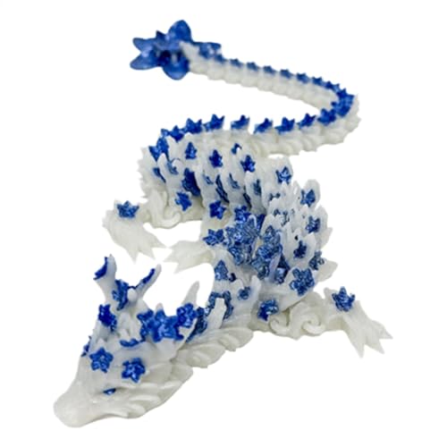 AUTOECHO Dreidimensional bedrucktes Drachen-Zappelspielzeug, artikuliertes Drachenmodell - Flexibles dreidimensionales bedrucktes Tier-Drachen-Statue-Zappelspielzeug | Home Decor Drachenspielzeug mit von AUTOECHO