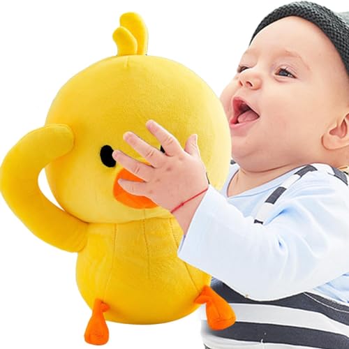 AUTOECHO Enten-Kuscheltiere, Enten-Plüschpuppe | Weiches Kuscheltier,Umarmendes Plüschkissen, Tierpuppe, gelbes Entenspielzeug für Kinder und Erwachsene, Kinderzimmer, Raumdekoration, Bettbegleiter von AUTOECHO