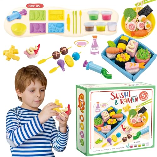 AUTOECHO Farbteig-Set, Spielteig-Eiscreme-Spielset, Kunstton und Teig für Kinder, Ton- und Modellierwerkzeug-Set, Art Clay & Dough, Spielknete-Set für Kinder, Mädchen und von AUTOECHO