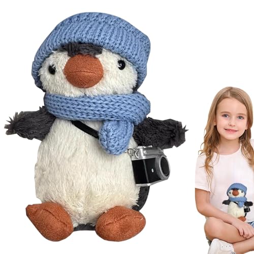 AUTOECHO Gefüllter Pinguin-Plüsch, Pinguin-Spielzeug-Plüsch | 6,3 Zoll süßes Kissenplüsch mit | Sealife Animals Weicher, kuscheliger Pinguin-Plüschtier, Winter-Kuscheltier-Pinguin für Erwachsene, von AUTOECHO