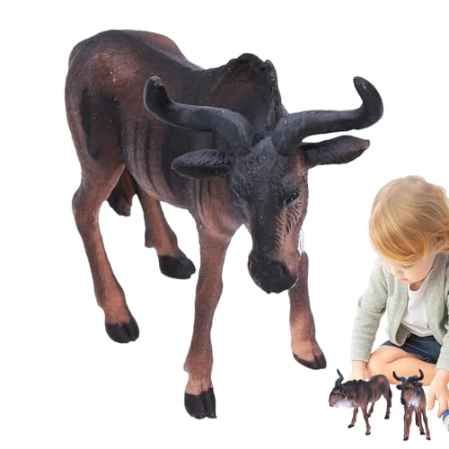 AUTOECHO Gnus-Spielzeug, Gnus-Figur, Tier-Requisiten Modellspielzeug, Kleintiermodell, Tier-Action-Spielzeugfigur, simuliertes kognitives Lernspielzeug für Kinder von AUTOECHO