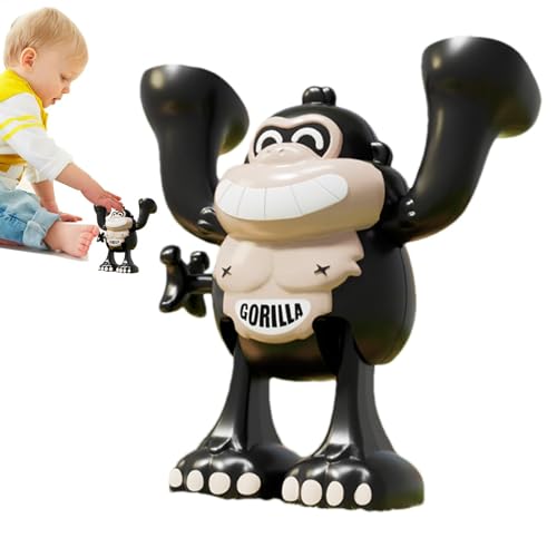 AUTOECHO Gorilla-Aufziehspielzeug,Gorilla-Aufziehspielzeug für Kinder, Cartoon-Gorilla-Spielzeug, Pädagogischer, lustiger Stunt-Salto, niedliches Tier-Aufziehspielzeug für und Mädchen, von AUTOECHO