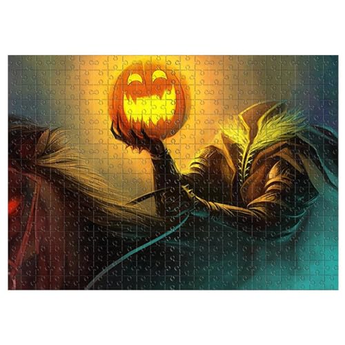 AUTOECHO Halloween-Puzzles für Kinder,Halloween-Puzzles,Holzpuzzlespielzeug mit Kürbislaternenmuster | Heimdekoration und interaktive Denkaufgabe, lehrreiches Herbstpuzzle für Kinder im von 8–10 von AUTOECHO