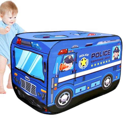 AUTOECHO Kinder Spielen Zelte für innen, faltbares Zelt für Kinder,Interaktive Auto -Rollenspielzelt - Schnelles Setup, Innenspiel im Freien mit Roll-up-Tür, so tun Sie Spielzeug für Mädchen und von AUTOECHO