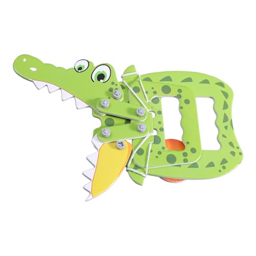 AUTOECHO Krokodilspielzeug, Alligatorspielzeug - Mechanische Krokodil-handgefertigte Tiermodelle | Kleine Klassenzimmer-Partygeschenke, Alligator-Spiele für Schul- und Vorschulkinder, und Mädchen von AUTOECHO