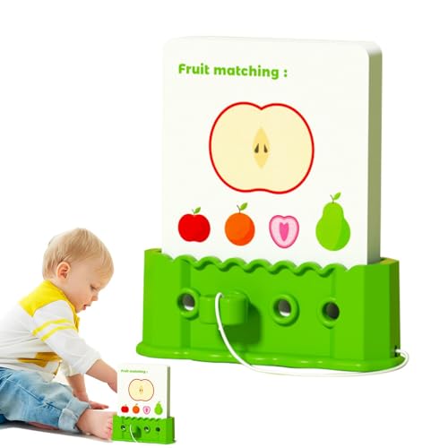 AUTOECHO Lernkarten für Kleinkinder, Lernkarten für Kinder - Poster für frühes Lernen - Früherziehung, Aufklärung, Brettspiel, Spielzeug mit Schlüssel und Seil für Kinder, STEM-Intelligenzbildung von AUTOECHO