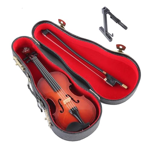 AUTOECHO Musikinstrumentenmodell – Musikinstrumentenfigur – kleine Violine Musikinstrumentenfigur, Desktop-Violinen-Dekoration, elegant für und Mädchen von AUTOECHO