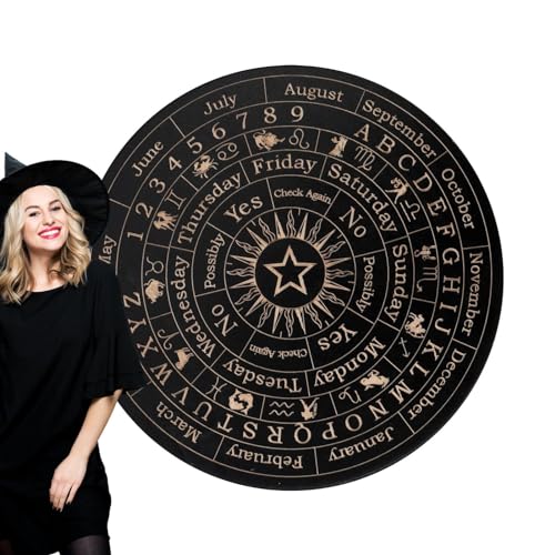 AUTOECHO Ouija Spirit Board, Pendelbrett für Wahrsagerei,Entscheidungsträger-Nachrichtentafeln aus Holz mit Buchstaben - Spirit Decorations Pendel-Brettspiel für Anfänger, Familie von AUTOECHO