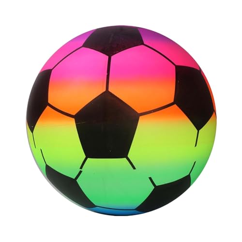 AUTOECHO Regenbogen-Fußball,Regenbogen-Sportball - Aufblasbare Bälle für Kinder | Aufblasbare Wasserspiele für Kinder, Strandball, Schwimmbadspielzeug, Sommer-Spaß im Freien, Wasserball-Requisite für von AUTOECHO