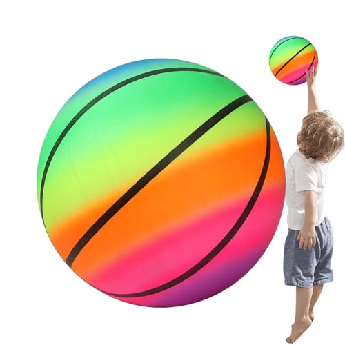 AUTOECHO Regenbogen-Sportball,Regenbogen-Spielplatzball - Aufblasbare Bälle für Kinder - Aufblasbare Wasserspiele für Kinder, Strandball, Schwimmbadspielzeug, Sommer-Spaß im Freien, von AUTOECHO