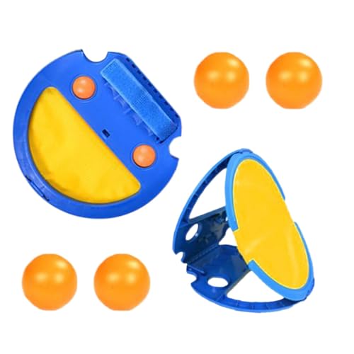 AUTOECHO Schläger-Taschenballspiel, Wurf- und Fangball-Set | Schlägertaschen-Outdoor-Fangspielzeug mit 4 Bällen - Interaktives Ball- und Fangspiel, Hinterhof-Strandspielzeug für Kinder von AUTOECHO