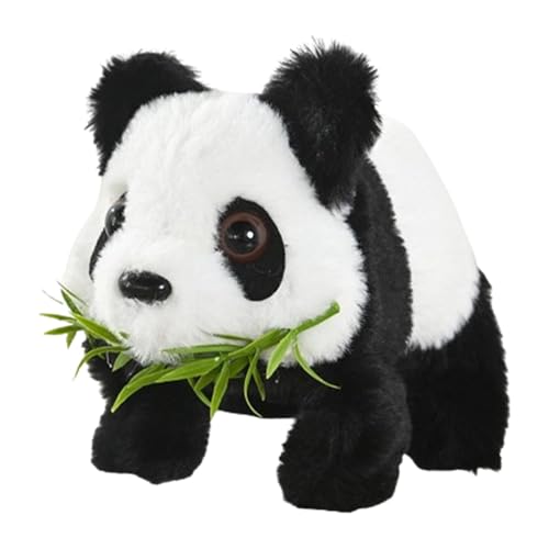 AUTOECHO Sensing Music Plüschtier,Panda Stofftier | Realistische Panda-Figur, elektronische Haustiere mit Geräuschen und Bewegungen - Interaktives Plüschspielzeug, Panda-Spielzeug für Familie, Freunde von AUTOECHO