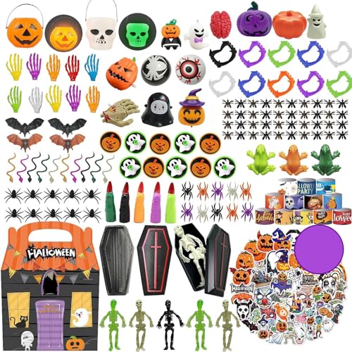 AUTOECHO Sensorische Halloween-Pop-Packungen, 200 Stück Halloween-Fidget-Pop-Spielzeuge für Kinder,, Halloween-Leckerlibeutel, Stressabbau für Mädchen und von AUTOECHO