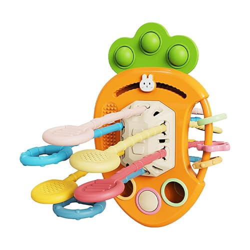 AUTOECHO Sensorisches Ziehspielzeug, Pull String Aktivitätsspielzeug | Pull String Game Multipurpose Teether | Baby Teether kreative sensorische Spiele für Kinder im Alter von 0 bis 3 Jahren von AUTOECHO