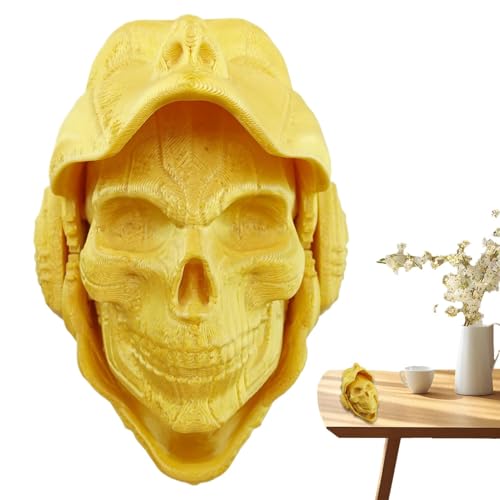 AUTOECHO Totenkopfspielzeug mit Gesichtsbedeckung, 3D-Gedruckter beweglicher Totenkopf | 3D-gedrucktes Totenkopf-Ornament mit Flexibler Gesichtsabdeckung,Artikuliertes kreatives Ornament, von AUTOECHO