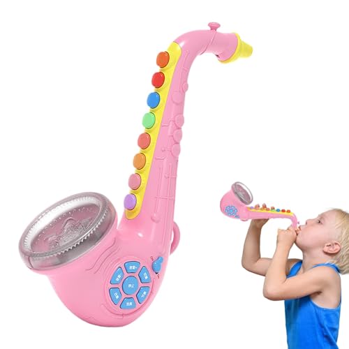 AUTOECHO Trompetenspielzeug, Kindersaxophon,Interaktives Musikspielzeug für Kinder - Vorschulaktivitäten, Trompeteninstrument, multifunktionales Frühpädagogisches Spielzeug, Klarinettenspielzeug für von AUTOECHO