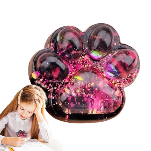 Katze Pfote Squishy Squeeze Toy, Funkelnde Transparente Stress Relief Katze Pfote Fidget Spielzeug, Slow Rebound Squeeze Toy, Niedliche Neuheit Katze Pfote Pinch Spielzeug Für Kinder Und Erwachsene von AUTOECHO