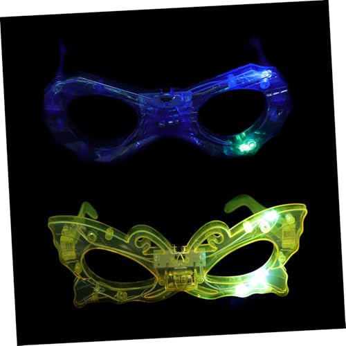 AUTOMITMS 4pcs 2023 Brille Partybrille Prop 2023 Neujahr Brille 2023 Neonbrille Neujahr Sonnenbrille 2023 Glühende Brille Silvester Brille Blinkende Neujahrsbrille Kunststoff von AUTOMITMS