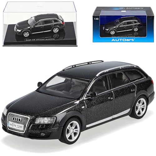 AUTOart A-U-D-I Allroad Quattro A6 A 6 C6 Avant Schwarz Kombi 2004-2011 1/43 Auto Art Modellauto Modell Auto Sonderangebot von AUTOart