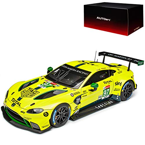 AUTOart Aston Martin Vantage V8 GTE Le Mans Pro 2018 Lynn Martin Adam Nr 97 Gelb 81809 1/18 Modell Auto mit individiuellem Wunschkennzeichen von AUTOart