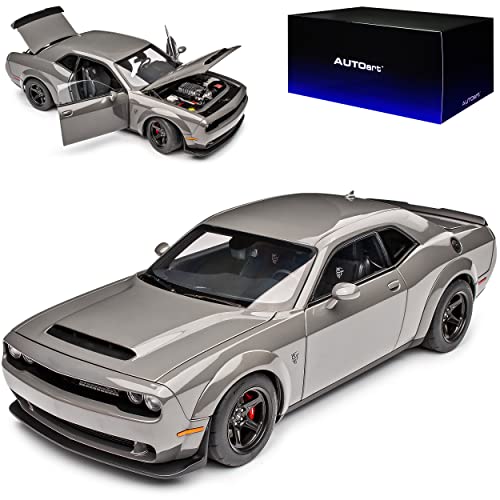 AUTOart Dodge Challenger Demon SRT LC Coupe Grau Modell Ab 2008 Version ab 2018 71748 1/18 Modell Auto von AUTOart