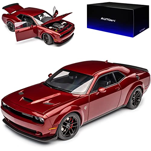 AUTOart Dodge Challenger SRT Hellcat Widebody LC Coupe Octane Violett Rot Modell Ab 2008 Version ab 2018 71739 1/18 Modell Auto von AUTOart