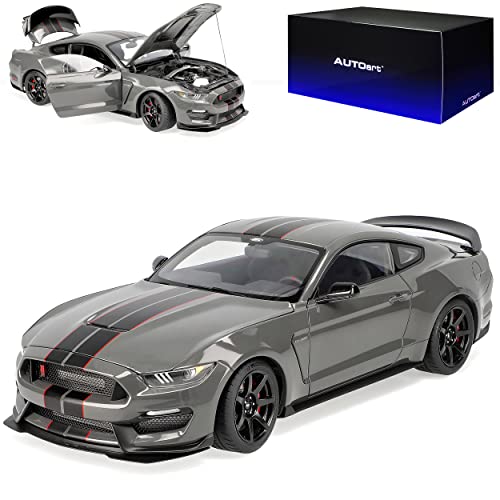 AUTOart Ford Shelby Mustang GT350R Coupe Grau mit Schwarz Ab 2014 72930 1/18 Modell Auto von AUTOart