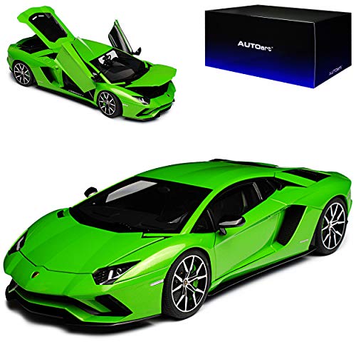 AUTOart Lamborgihini Aventador S Coupe Grün 2017 79133 1/18 Modell Auto mit individiuellem Wunschkennzeichen von AUTOart