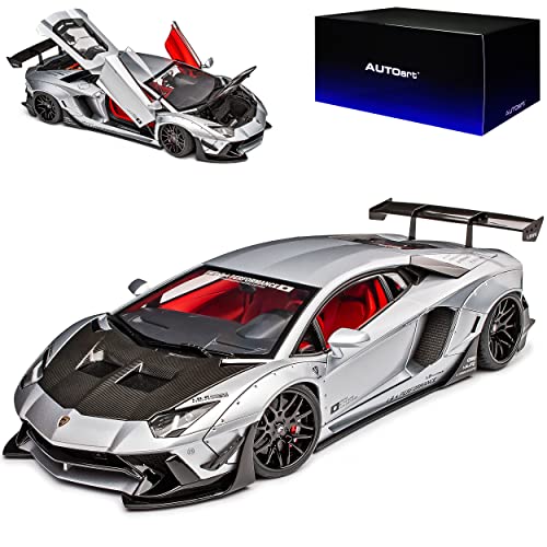 AUTOart Lamborgihini Aventador S Coupe Matt Silber Metallic Liberty Walk Ab 2017 79181 1/18 Modell Auto von AUTOart