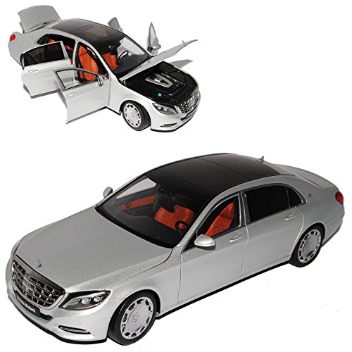 AUTOart Mercedes-Benz S-Klasse W222 Maybach S600 Silber Ab 2015 76292 1/18 Modell Auto mit individiuellem Wunschkennzeichen von AUTOart